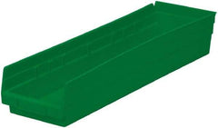 Akro-Mils - 321 Lb. Load Capacity, 23-5/8" Deep, Green Hopper Shelf Bin - 4" High x 6-5/8" Wide x 23-5/8" Long - Americas Industrial Supply