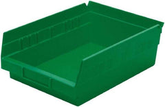 Akro-Mils - 138 Lb. Load Capacity, 11-5/8" Deep, Green Hopper Shelf Bin - 4" High x 8-3/8" Wide x 11-5/8" Long - Americas Industrial Supply