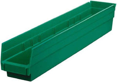 Akro-Mils - 199 Lb. Load Capacity, 23-5/8" Deep, Green Hopper Shelf Bin - 4" High x 4-1/8" Wide x 23-5/8" Long - Americas Industrial Supply
