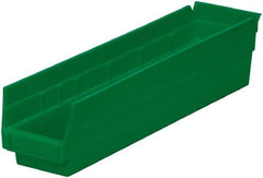 Akro-Mils - 123 Lb. Load Capacity, 17-7/8" Deep, Green Hopper Shelf Bin - 4" High x 4-1/8" Wide x 17-7/8" Long - Americas Industrial Supply