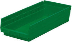 Akro-Mils - 214 Lb. Load Capacity, 17-7/8" Deep, Green Hopper Shelf Bin - 4" High x 8-3/8" Wide x 17-7/8" Long - Americas Industrial Supply