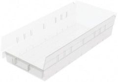 Akro-Mils - 214 Lb. Load Capacity, 17-7/8" Deep, Clear Hopper Shelf Bin - 4" High x 8-3/8" Wide x 17-7/8" Long - Americas Industrial Supply