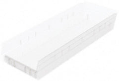 Akro-Mils - 346 Lb. Load Capacity, 23-5/8" Deep, Clear Hopper Shelf Bin - 4" High x 8-3/8" Wide x 23-5/8" Long - Americas Industrial Supply