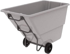 Akro-Mils - 1,000 Lb Load Capacity, 1 Cu Yd, Plastic Tilt Truck - 33" Wide x 66" Long x 42" High, Gray - Americas Industrial Supply