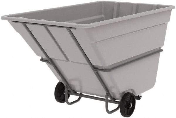 Akro-Mils - 2,000 Lb Load Capacity, 2 Cu Yd, Plastic Tilt Truck - 48" Wide x 85" Long x 51" High, Gray - Americas Industrial Supply
