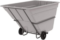 Akro-Mils - 2,000 Lb Load Capacity, 2 Cu Yd, Plastic Tilt Truck - 48" Wide x 85" Long x 51" High, Gray - Americas Industrial Supply