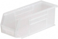 Akro-Mils - 20 Lb. Load Capacity, 10-7/8" Deep, Clear Polymer Hopper Stacking Bin - 4" High x 4-1/8" Wide x 10-7/8" Long - Americas Industrial Supply