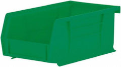 Akro-Mils - 10 Lb. Load Capacity, 7-3/8" Deep, Green Polymer Hopper Stacking Bin - 3" High x 4-1/8" Wide x 7-3/8" Long - Americas Industrial Supply
