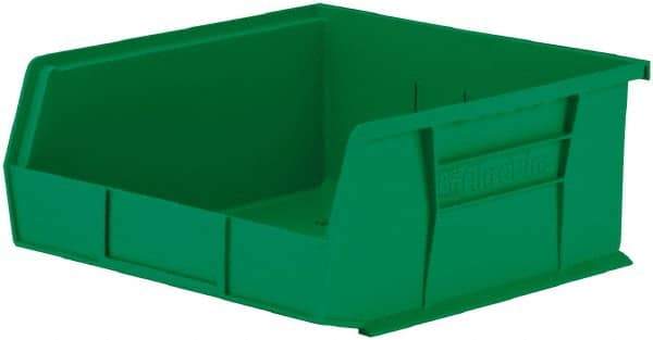Akro-Mils - 50 Lb. Load Capacity, 10-7/8" Deep, Green Polymer Hopper Stacking Bin - 5" High x 11" Wide x 10-7/8" Long - Americas Industrial Supply