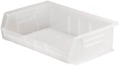 Akro-Mils - 60 Lb. Load Capacity, 10-7/8" Deep, Clear Polymer Hopper Stacking Bin - 5" High x 16-1/2" Wide x 10-7/8" Long - Americas Industrial Supply