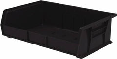 Akro-Mils - 60 Lb. Load Capacity, 10-7/8" Deep, Black Polymer Hopper Stacking Bin - 5" High x 16-1/2" Wide x 10-7/8" Long - Americas Industrial Supply
