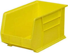 Akro-Mils - 60 Lb. Load Capacity, 18" Deep, Yellow Polymer Hopper Stacking Bin - 10" High x 11" Wide x 18" Long - Americas Industrial Supply