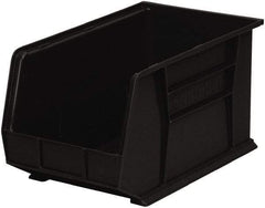 Akro-Mils - 60 Lb. Load Capacity, 18" Deep, Black Polymer Hopper Stacking Bin - 10" High x 11" Wide x 18" Long - Americas Industrial Supply