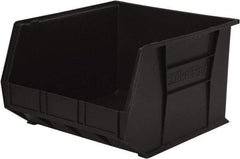 Akro-Mils - 75 Lb. Load Capacity, 18" Deep, Black Polymer Hopper Stacking Bin - 11" High x 16-1/2" Wide x 18" Long - Americas Industrial Supply