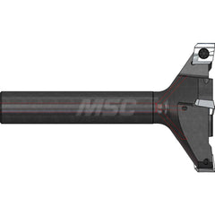 Indexable High-Feed End Mill: 19.05 mm Regular Shank Uses 4 ADEH Inserts, 0.375″ Max Depth, 5″ OAL