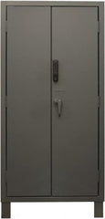 Durham - 4 Shelf Locking Storage Cabinet - Steel, 36" Wide x 24" Deep x 78" High, Gray - Americas Industrial Supply