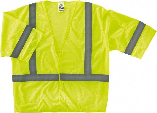 Ergodyne - Size 2X/3XL High Visibility Lime Mesh General Purpose Vest - 52 to 58" Chest, ANSI/ISEA 107, Hook & Loop Closure, 1 Pocket, Polyester - Americas Industrial Supply