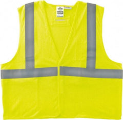 Ergodyne - Size S/M Flame Resistant/Retardant Lime Mesh General Purpose Vest - 36 to 44" Chest, ANSI/ISEA 107, Hook & Loop Closure, 2 Pockets, Polyester - Americas Industrial Supply
