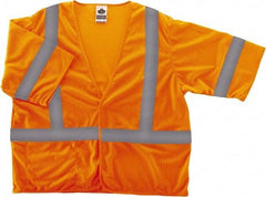 Ergodyne - Size 2X/3XL High Visibility Orange Mesh General Purpose Vest - 52 to 58" Chest, ANSI/ISEA 107, Hook & Loop Closure, 1 Pocket, Polyester - Americas Industrial Supply