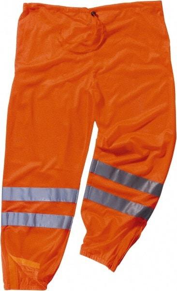 Ergodyne - Size 4X/5XL Polyester High-Visibility Pants - Drawstring Closure, No Pockets, 52" Waist, 45.5" Inseam, Orange - Americas Industrial Supply
