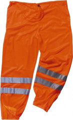 Ergodyne - Size 4X/5XL Polyester High-Visibility Pants - Drawstring Closure, No Pockets, 52" Waist, 45.5" Inseam, Orange - Americas Industrial Supply