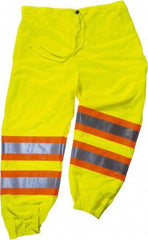 Ergodyne - Size L/XL Polyester High-Visibility Pants - Drawstring Closure, No Pockets, 44" Waist, 35" Inseam, Lime - Americas Industrial Supply