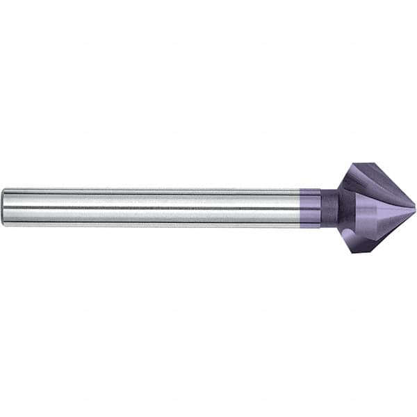 Magafor - 25mm Head Diam, 25/32" Shank Diam, 90° Cobalt Countersink - 4-11/16" OAL, Single End, Straight Shank, Right Hand Cut - Americas Industrial Supply