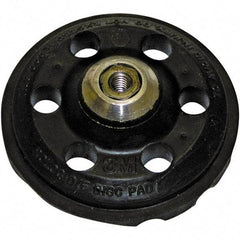 3M - 3" Diam Disc Backing Pad - 1/4" Shank Diam, Hard Density, 12,000 RPM, Roloc TS Compatible - Americas Industrial Supply