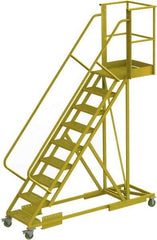 TRI-ARC - 132" 9 Step Configurable Cantilever Ladder - Supported, 300 Lb Capacity, 90" Platform Height, 30" Base Width x 97" Base Depth, Serrated - Americas Industrial Supply