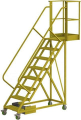 TRI-ARC - 122" 8 Step Configurable Cantilever Ladder - Unsupported, 300 Lb Capacity, 80" Platform Height, 30" Base Width x 89" Base Depth, Serrated - Americas Industrial Supply