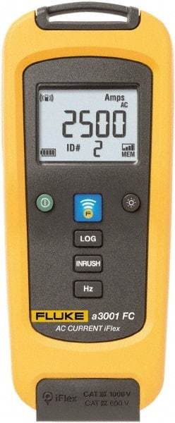 Fluke - FLK-A3001 FC, CAT IV, CAT III, Digital True RMS Wireless Clamp Meter with 10" Flex Jaws - 2500 AC Amps, Measures Current - Americas Industrial Supply