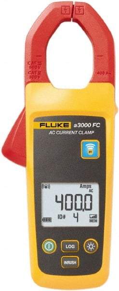 Fluke - FLK-A3000 FC, CAT III, Digital True RMS Wireless Clamp Meter with 1.3386" Clamp On Jaws - 400 AC Amps, Measures Current - Americas Industrial Supply