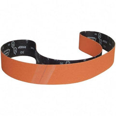 Norton - 3" Wide x 79" OAL, 50 Grit, Ceramic Abrasive Belt - Ceramic, Coated, Y Weighted Cloth Backing - Americas Industrial Supply