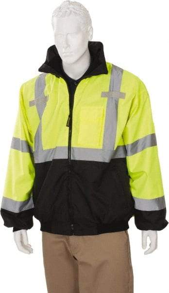OccuNomix - Size 4XL Cold Weather & High Visibility Jacket - High Visbility Yellow, Polyester, Zipper Closure - Americas Industrial Supply
