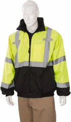 OccuNomix - Size 3XL Cold Weather & High Visibility Jacket - High Visbility Yellow, Polyester, Zipper Closure - Americas Industrial Supply
