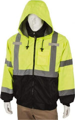 OccuNomix - Size 2XL Cold Weather & High Visibility Jacket - High Visbility Yellow, Polyester, Zipper Closure - Americas Industrial Supply