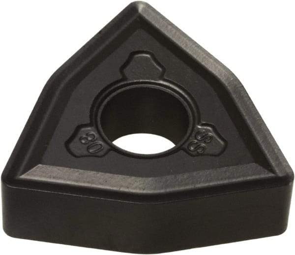 Hertel - WNMG332 AS Grade HC1250T Carbide Turning Insert - 80° Trigon, 3/8" Inscr Circle, 3/16" Thick, 1/32" Corner Radius - Americas Industrial Supply