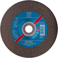 PFERD - 46 Grit, 4-1/2" Wheel Diam, 7/8" Arbor Hole, Type 27 Depressed Center Wheel - Aluminum Oxide - Americas Industrial Supply