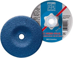 PFERD - 46 Grit, 5" Wheel Diam, 7/8" Arbor Hole, Type 27 Depressed Center Wheel - Aluminum Oxide - Americas Industrial Supply