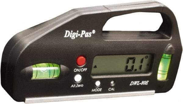 Digi-Pas - 90° Max Measurement Electronic Inclinometer - Pocket Sized, Digital - Americas Industrial Supply