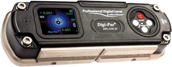 Digi-Pas - 7.4" Long, 0.000175" Graduation Sensitivity per 10", 0 Vials, Master Precision Level - Cast Iron (Base), 0.0003" Base Flatness, 2.4" Wide x 1-1/2" High - Americas Industrial Supply