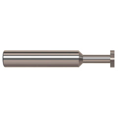 Harvey Tool - 1/8" Cut Diam, 3/32" Cut Width, 1/8" Shank, Straight-Tooth Woodruff Keyseat Cutter - Exact Industrial Supply