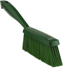 Vikan - 14" OAL, Polyester Staple Set Bench Brush - 2" Bristle Length, 6-3/8" Long Head, Green - Americas Industrial Supply