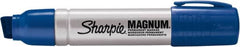 Sharpie - Blue Permanent Marker - Chisel Tip, Alcohol Base Ink - Americas Industrial Supply