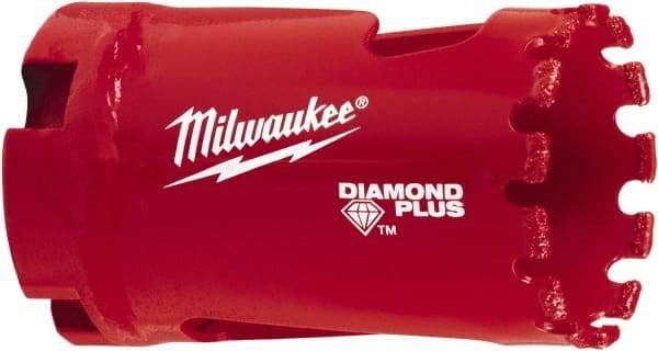 Milwaukee Tool - 1-1/4" Diam, 1-1/2" Cutting Depth, Hole Saw - Diamond Grit Saw, Continuous Edge - Americas Industrial Supply