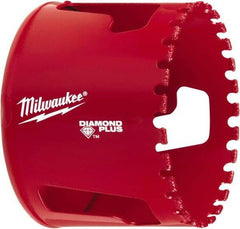 Milwaukee Tool - 2-1/2" Diam, 1-1/2" Cutting Depth, Hole Saw - Diamond Grit Saw, Continuous Edge - Americas Industrial Supply