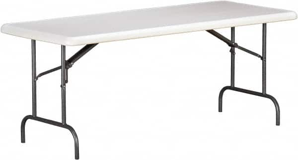 Ability One - 30" Long x 72" Wide x 29" High, Rectangular Folding Table - Platinum - Americas Industrial Supply