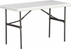 Ability One - 24" Long x 48" Wide x 29" High, Rectangular Folding Table - Platinum - Americas Industrial Supply