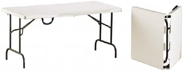 Ability One - 60" Long x 30" Wide x 29" High, Rectangular Folding Table - Platinum - Americas Industrial Supply