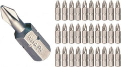 Wiha - #1, Insert Phillips Screwdriver Bit - 1/4" Drive, - Americas Industrial Supply